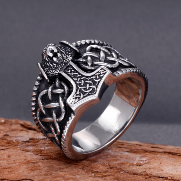 Stainless Steel Thor's Hammer Ring