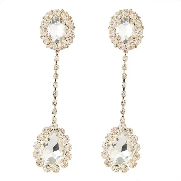 ⁦Long Oval Earrings⁩ - الصورة ⁦2⁩